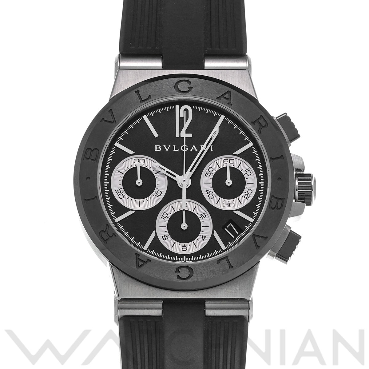 ブルガリ ディアゴノ DG37SCCH ブラック/シルバー メンズ 時計 【中古】【wristwatch】