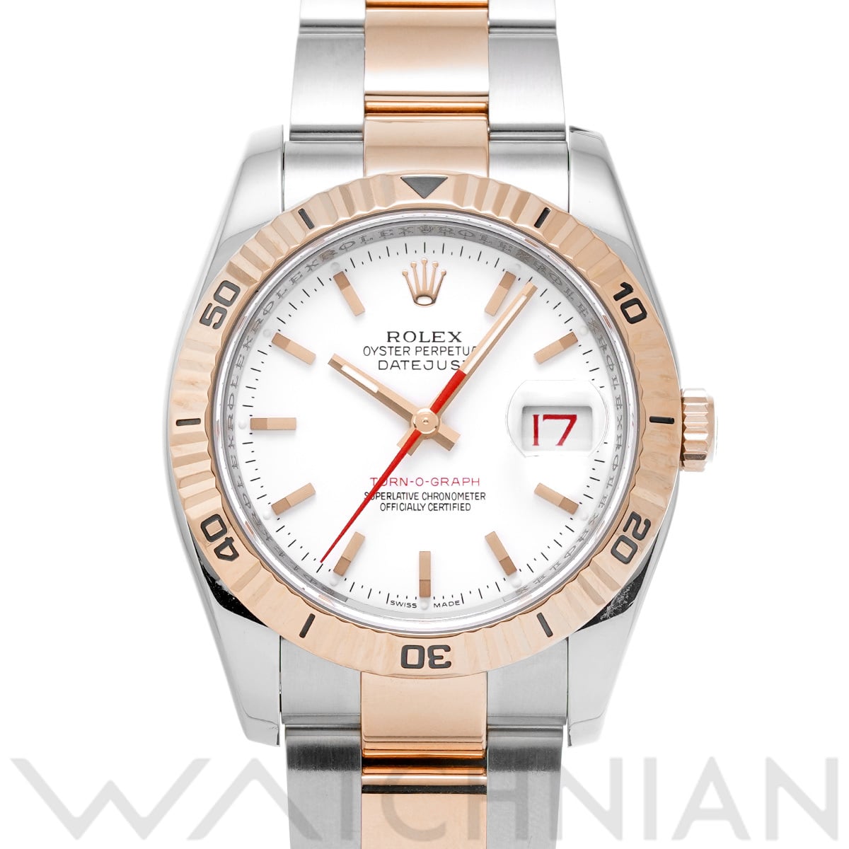 ロレックス デイトジャスト ターノグラフ 116261 ホワイト メンズ 時計 【中古】【wristwatch】