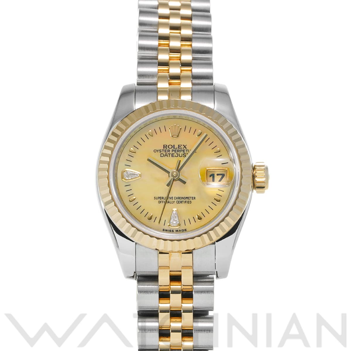 ロレックス レディ デイトジャスト 26 179173N2BR イエローシェル/ダイヤモンド レディース 時計 【中古】【wristwatch】