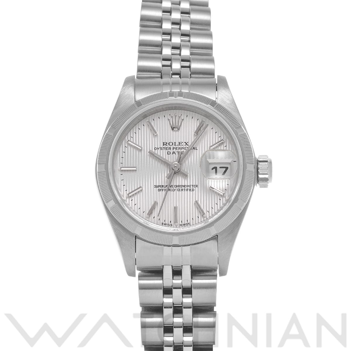 ロレックス オイスターパーペチュアル デイト 79190 シルバータペストリー レディース 時計 【中古】【wristwatch】