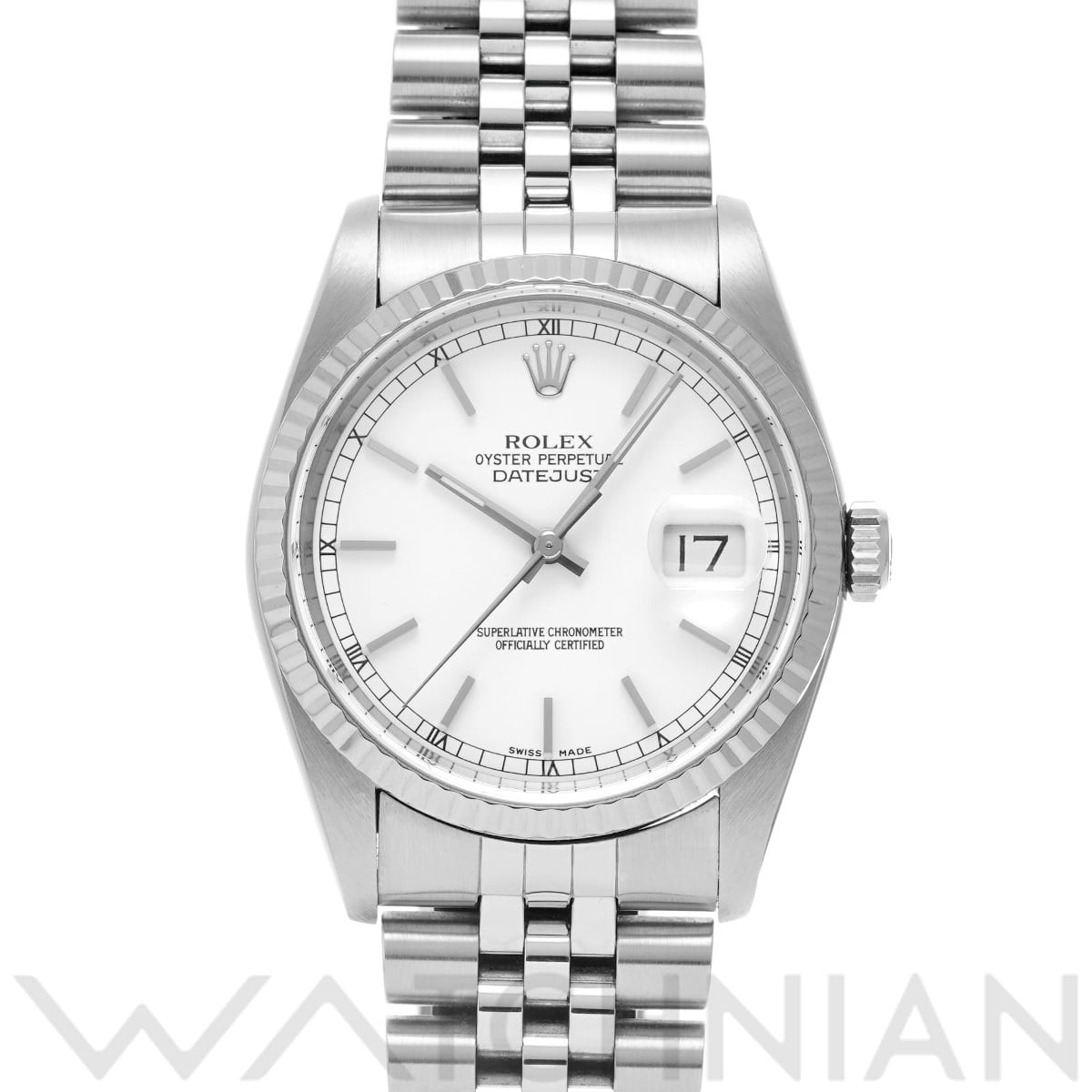 ロレックス デイトジャスト 16234 ホワイト メンズ 時計 【中古】【wristwatch】