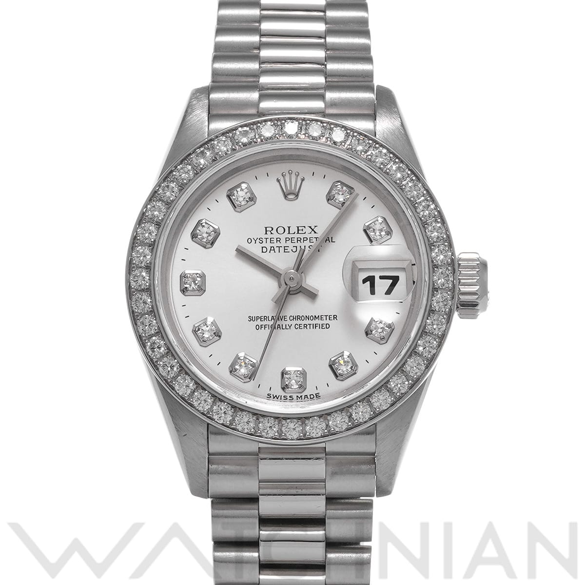 ロレックス デイトジャスト 69136G シルバー/ダイヤモンド レディース 時計 【中古】【wristwatch】