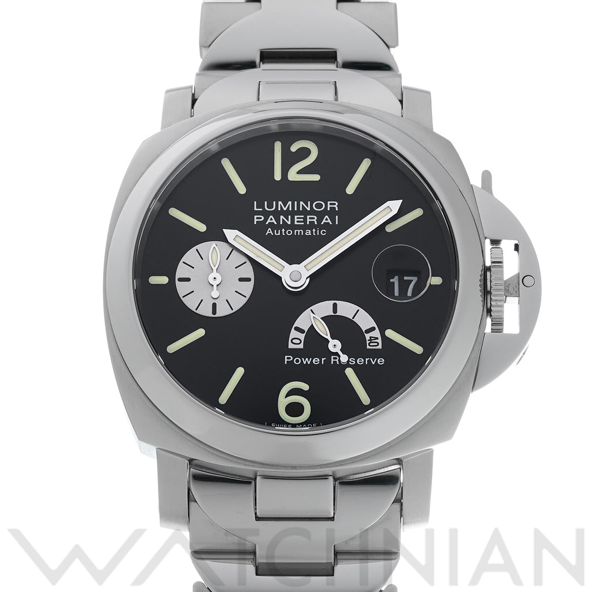 パネライ ルミノール パワーリザーブ PAM00126 ブラック/シルバー メンズ 時計 【中古】【wristwatch】