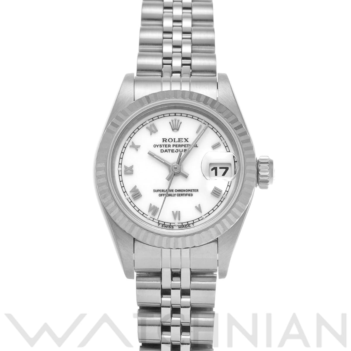 ロレックス デイトジャスト 69174 ホワイト レディース 時計 【中古】【wristwatch】