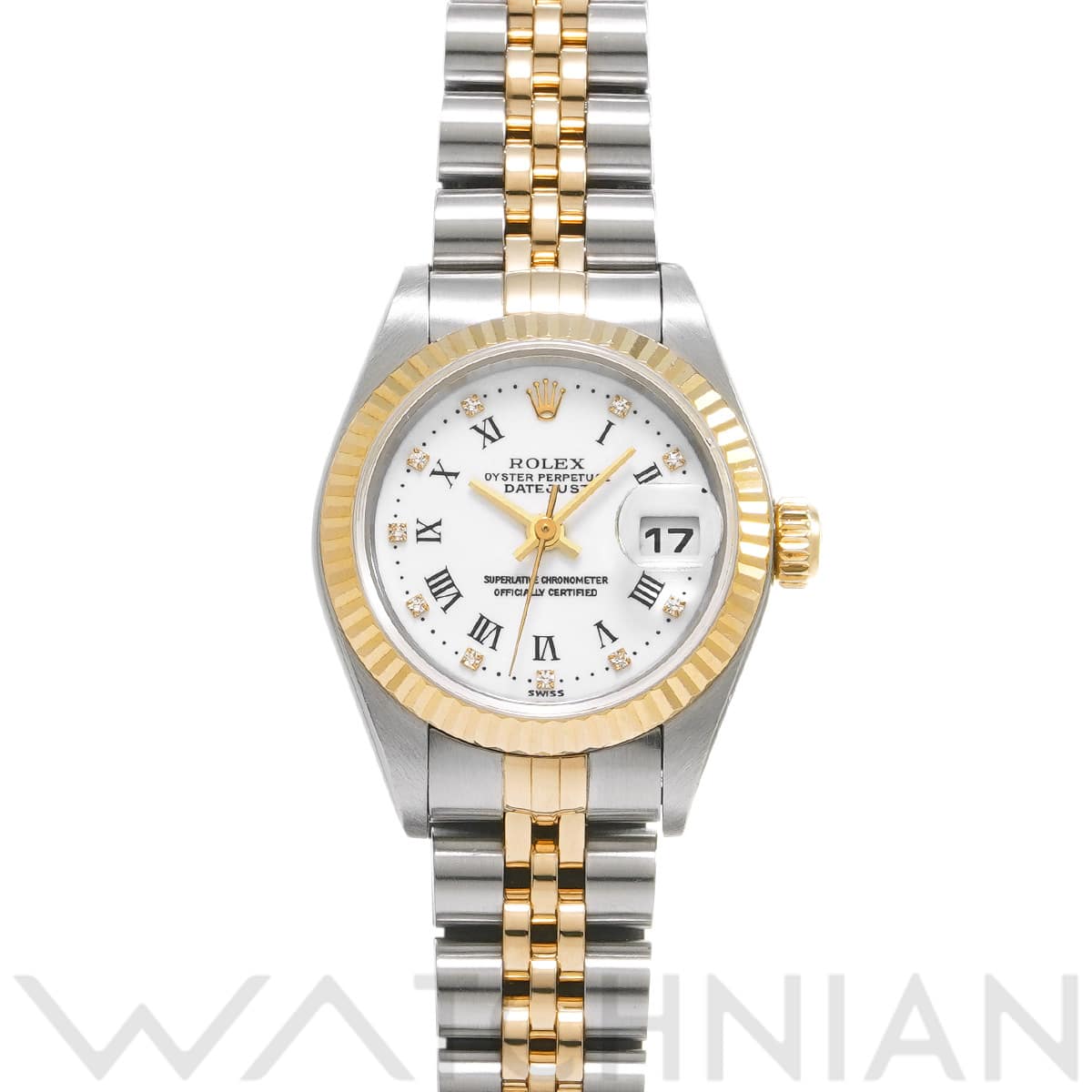 ロレックス デイトジャスト 79173G ホワイト/ダイヤモンド レディース 時計 【中古】【wristwatch】