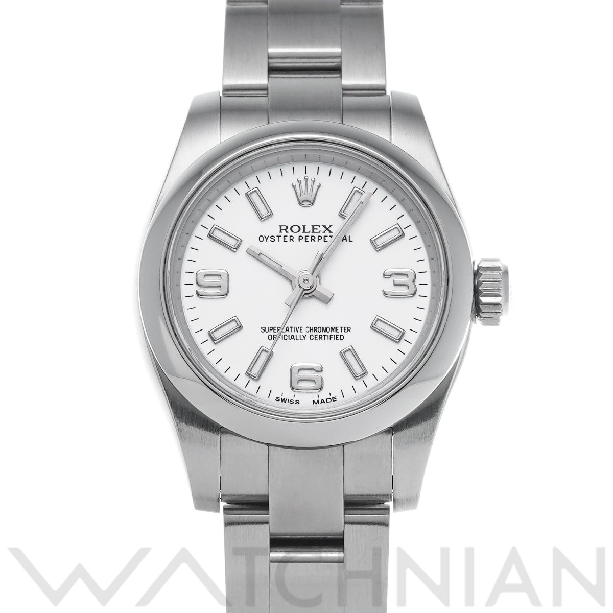 ロレックス オイスターパーペチュアル 26 176200 ホワイト レディース 時計 【中古】【wristwatch】