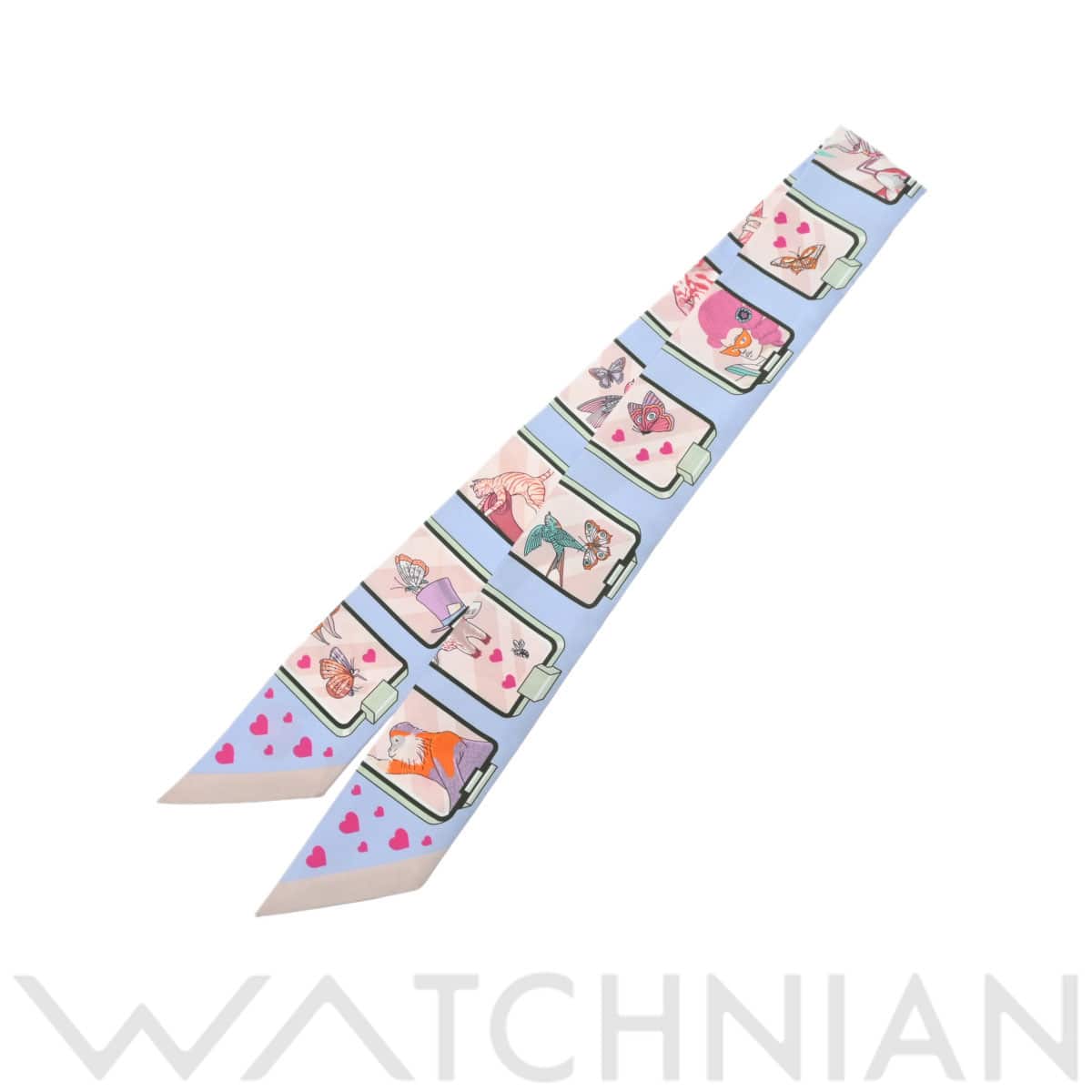 エルメス ツイリー HERMES STORY ブルー シルク100％ レディース 【未使用】【other】