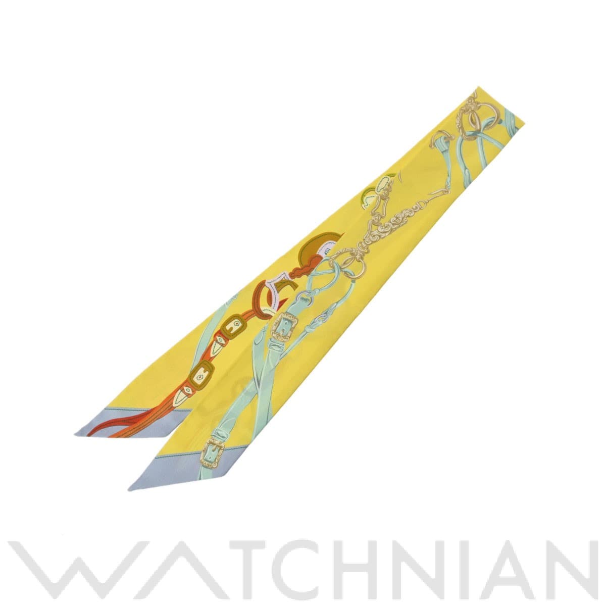 エルメス ツイリー BRIDES DE GALA APPLIQUE イエロー シルク100％ レディース 【未使用】【other】