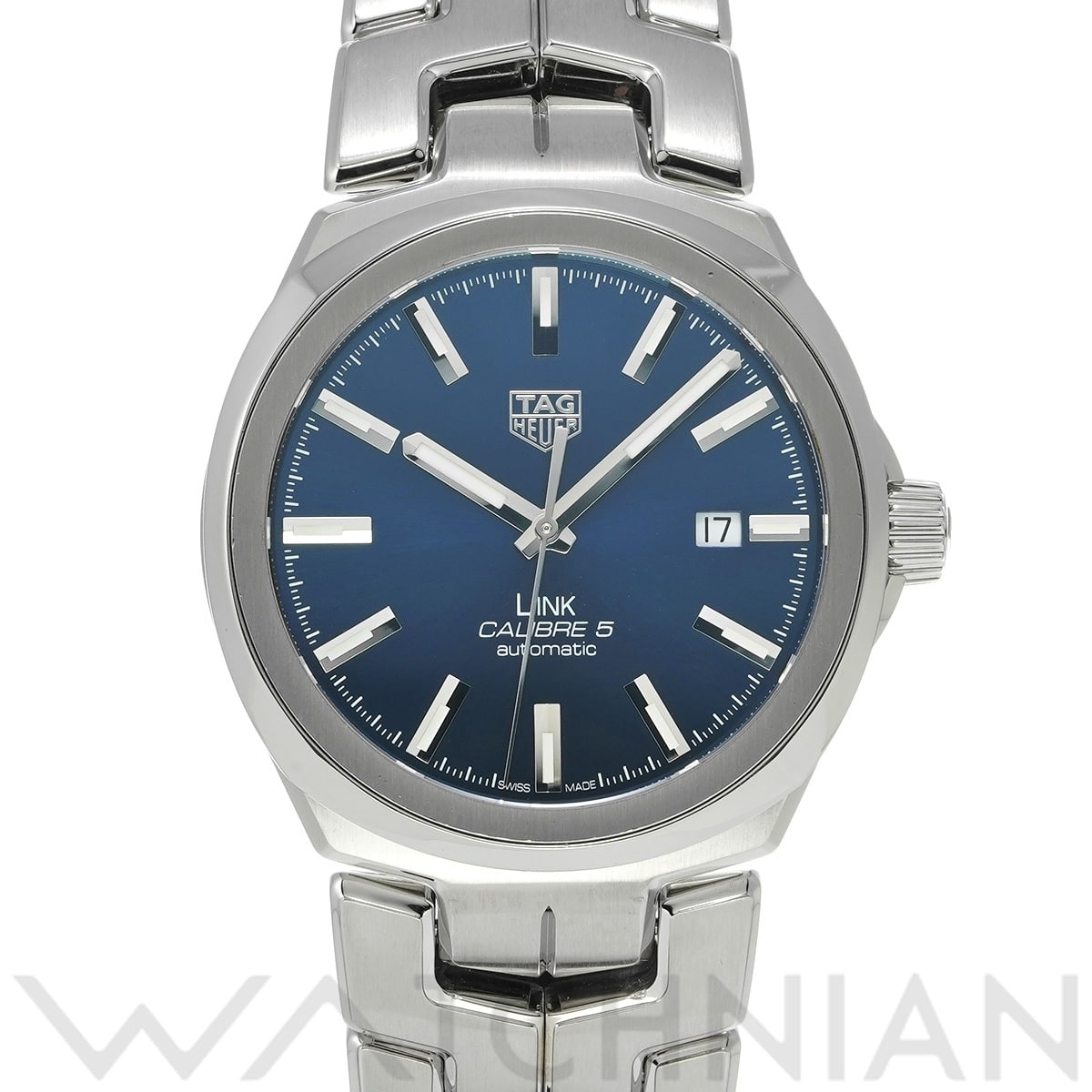 タグ ホイヤー リンク キャリバー5 WBC2112.BA0603 ブルー メンズ 時計 【中古】【wristwatch】