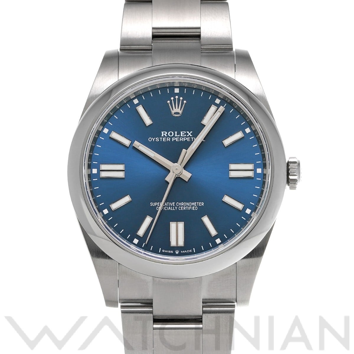 ロレックス オイスターパーペチュアル 41 124300 ブライトブルー メンズ 時計 【中古】【wristwatch】