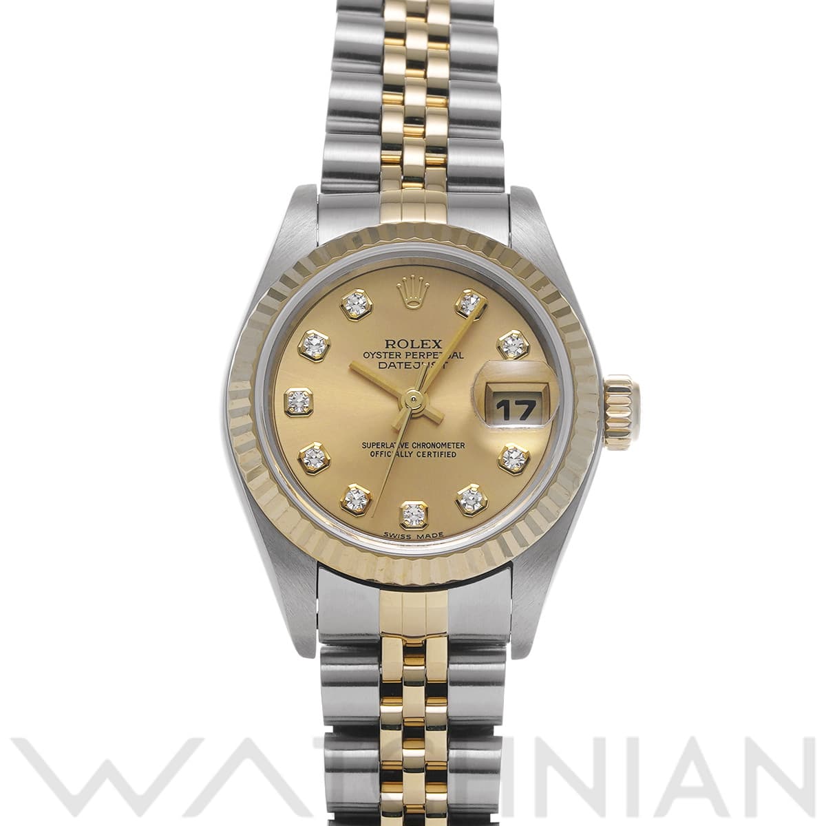 ロレックス デイトジャスト 79173G シャンパン/ダイヤモンド レディース 時計 【中古】【wristwatch】