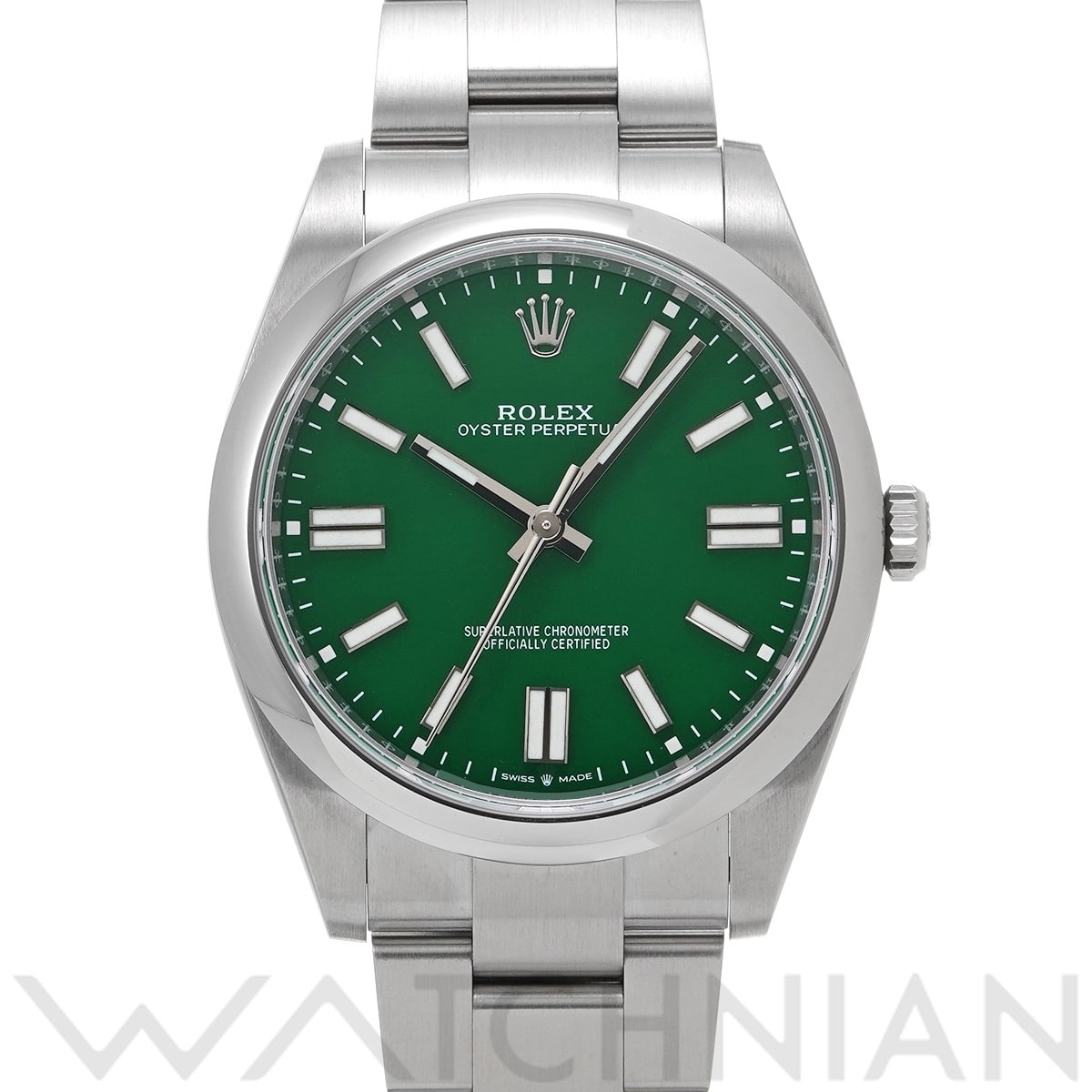 ロレックス オイスターパーペチュアル 41 124300 グリーン メンズ 時計 【中古】【wristwatch】