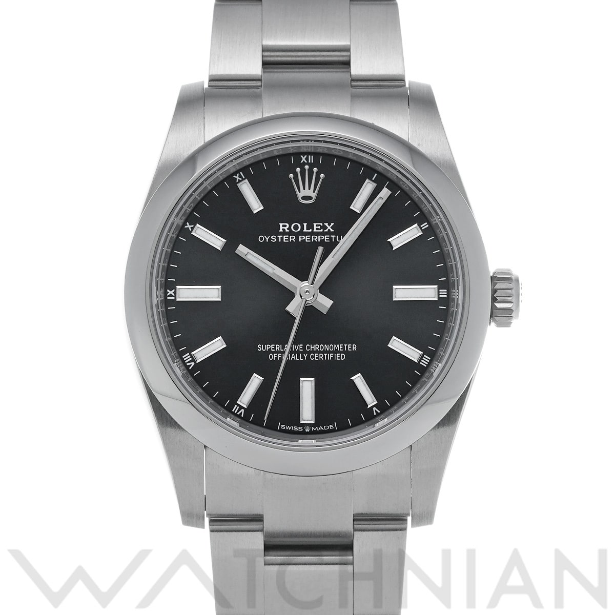 ロレックス オイスターパーペチュアル 34 124200 ブライトブラック ユニセックス 時計 【中古】【wristwatch】