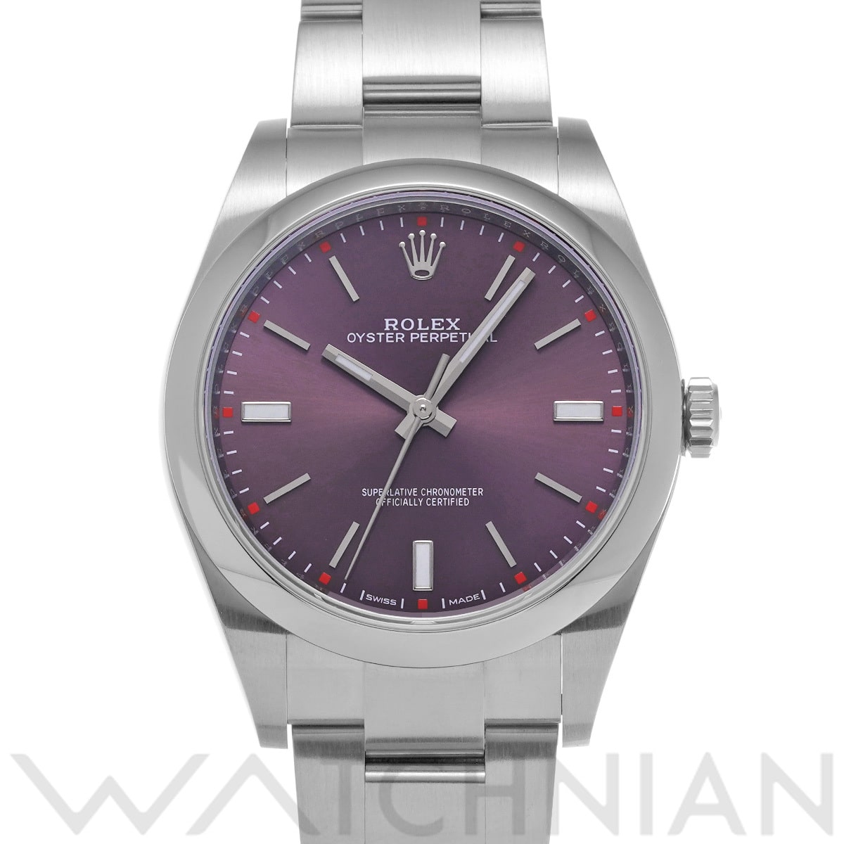 ロレックス オイスターパーペチュアル 39 114300 レッドグレープ メンズ 時計 【中古】【wristwatch】