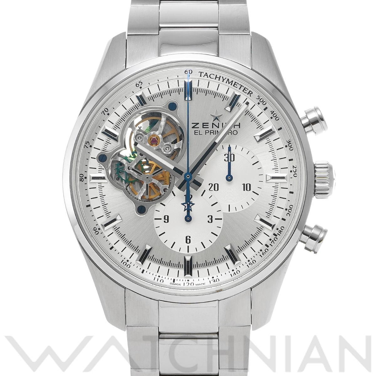 ゼニス クロノマスター エル・プリメロ オープン 03.2040.4061/01.M2040 シルバー メンズ 時計 【中古】【wristwatch】