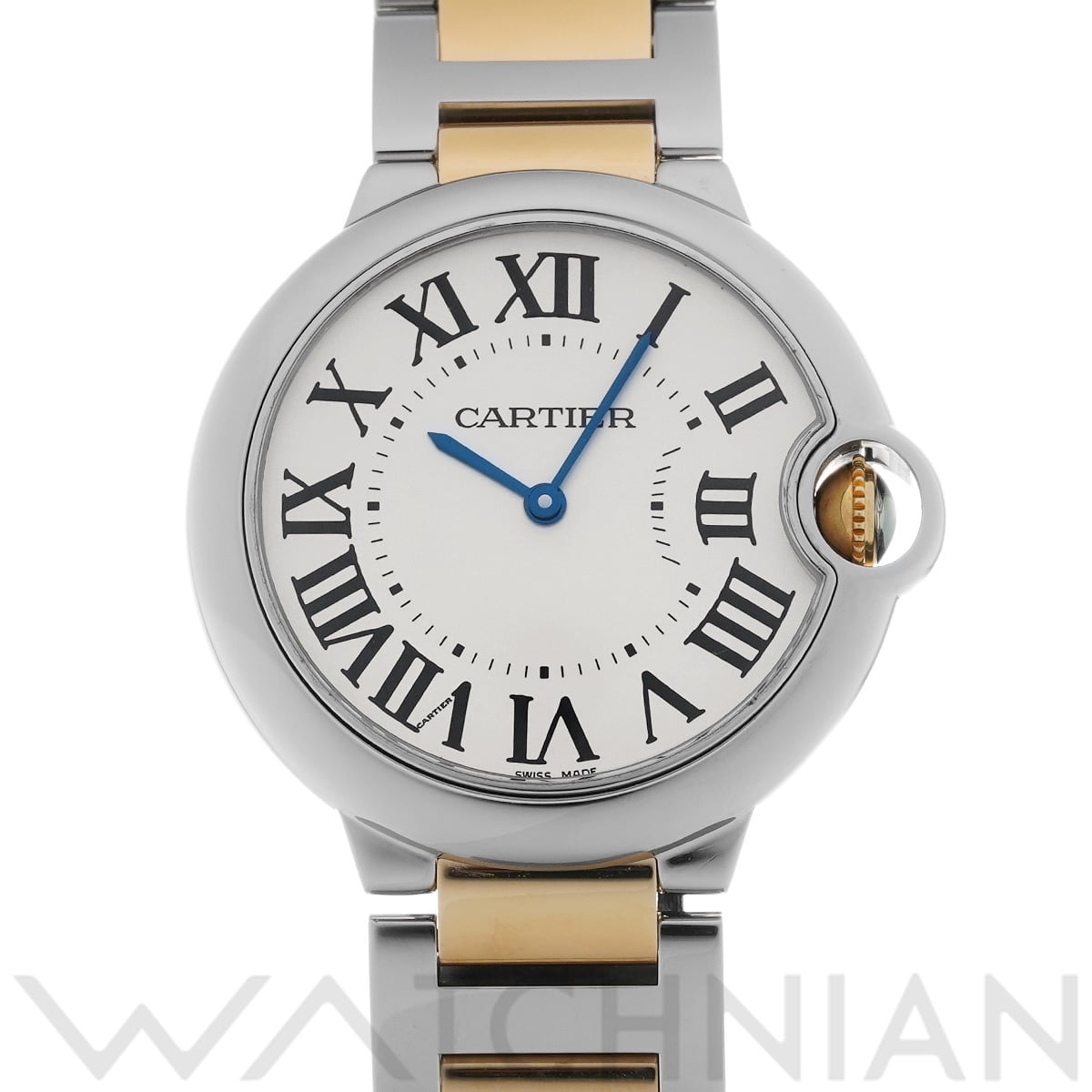 カルティエ バロンブルー ドゥ カルティエ 36mm W69008Z3 シルバー ユニセックス 時計 【中古】【wristwatch】