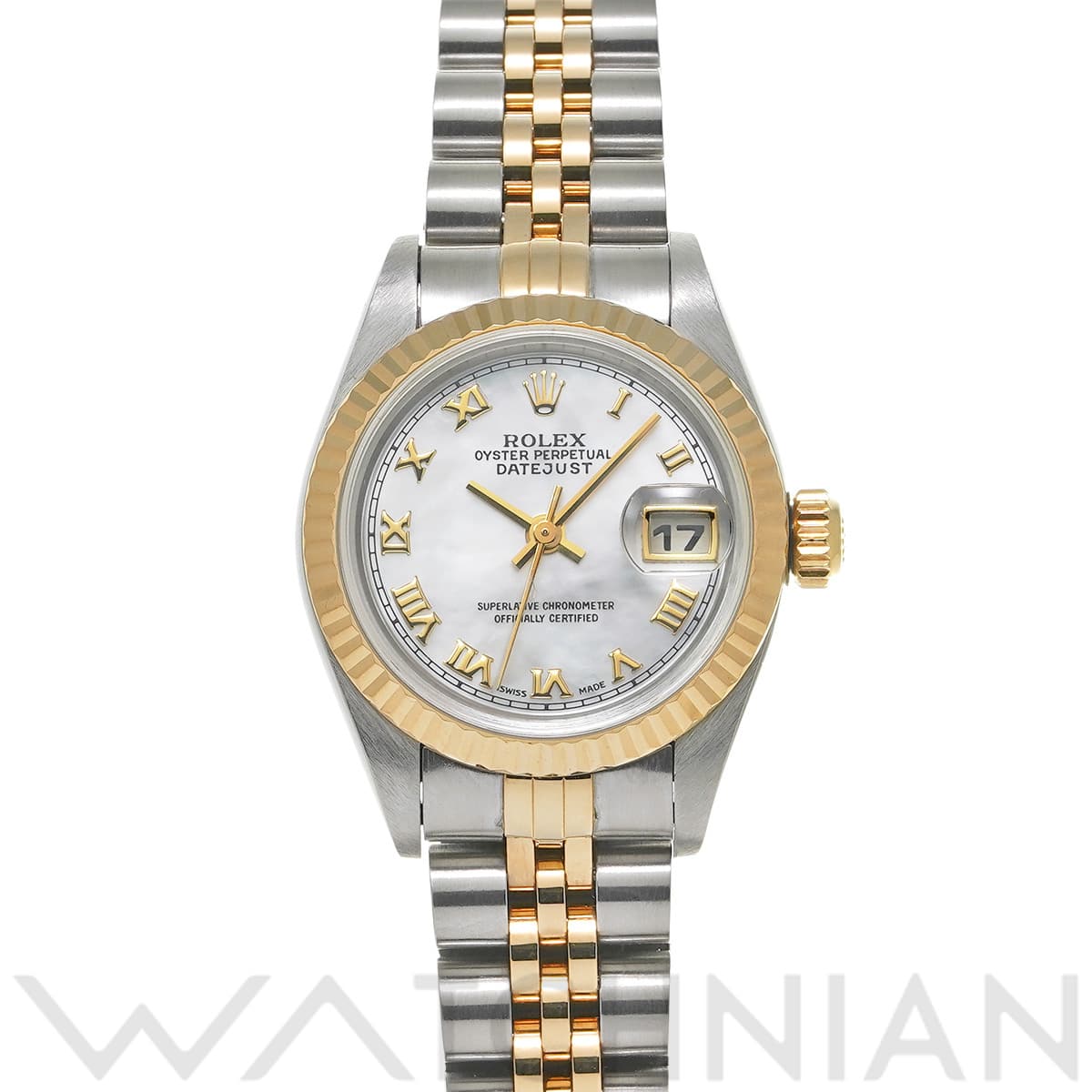 ロレックス デイトジャスト 69173NR ホワイトシェル レディース 時計 【中古】【wristwatch】