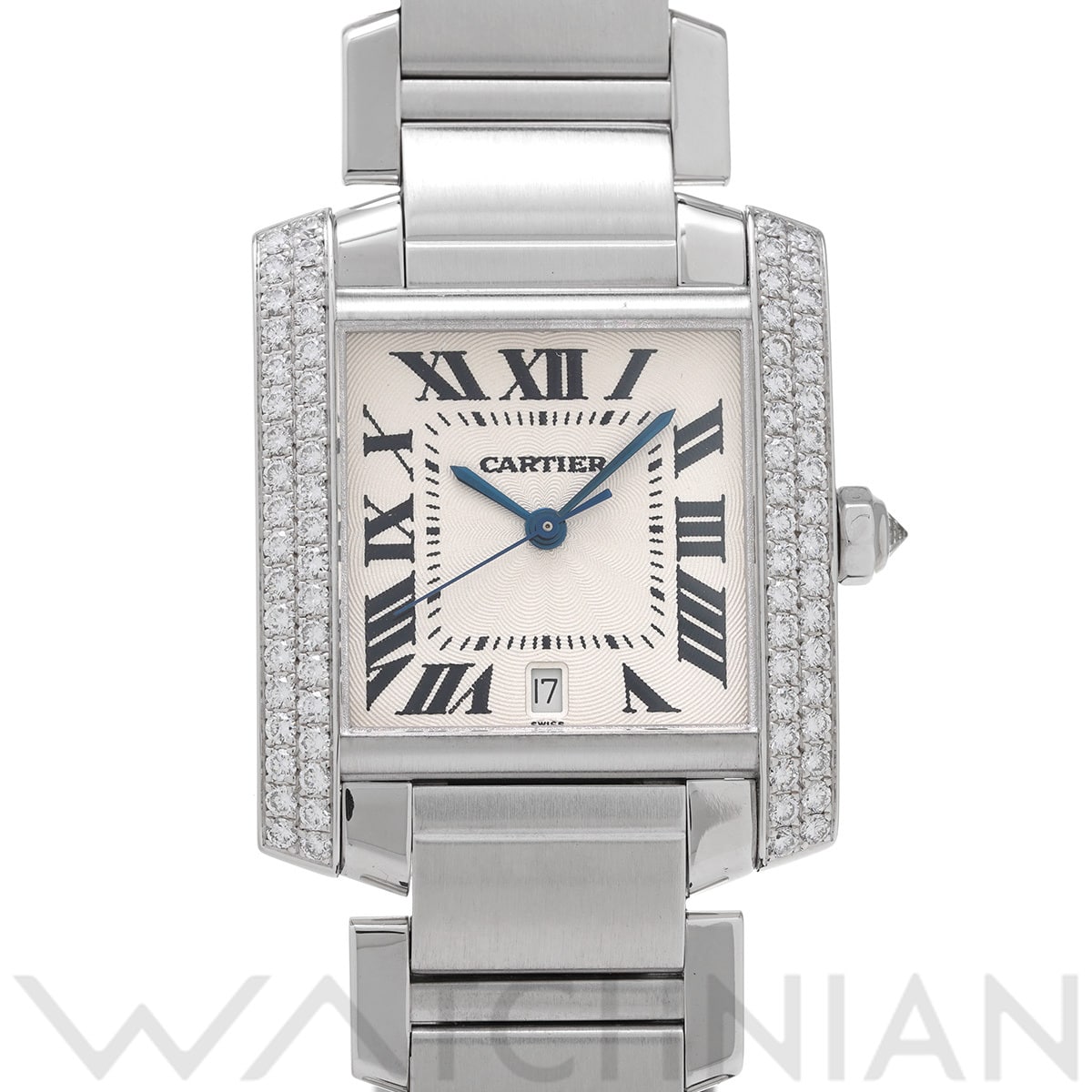 カルティエ タンクフランセーズ LM WE1003S3 シルバー メンズ 時計 【中古】【wristwatch】