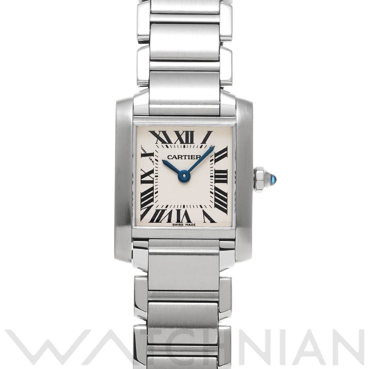 カルティエ タンクフランセーズ SM W51008Q3 ホワイト レディース 時計 【中古】【wristwatch】