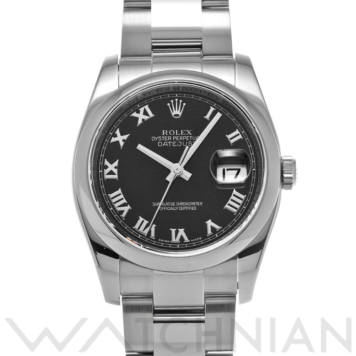 ロレックス デイトジャスト 36 116200 ブラック メンズ 時計 【中古】【wristwatch】