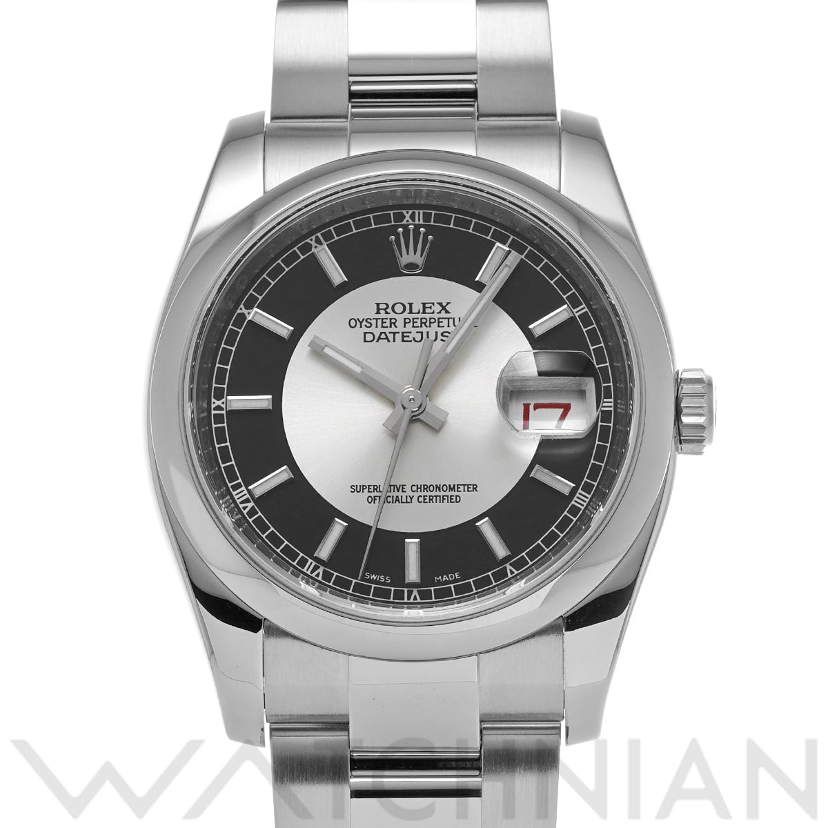 ロレックス デイトジャスト 36 116200 シルバー/ブラック メンズ 時計 【中古】【wristwatch】