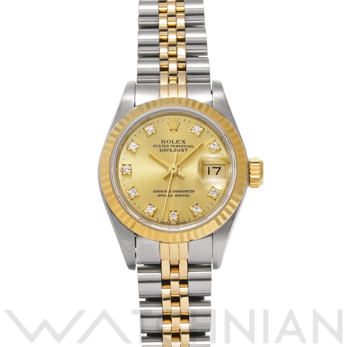 ロレックス デイトジャスト 69173G シャンパン/ダイヤモンド レディース 時計 【中古】【wristwatch】