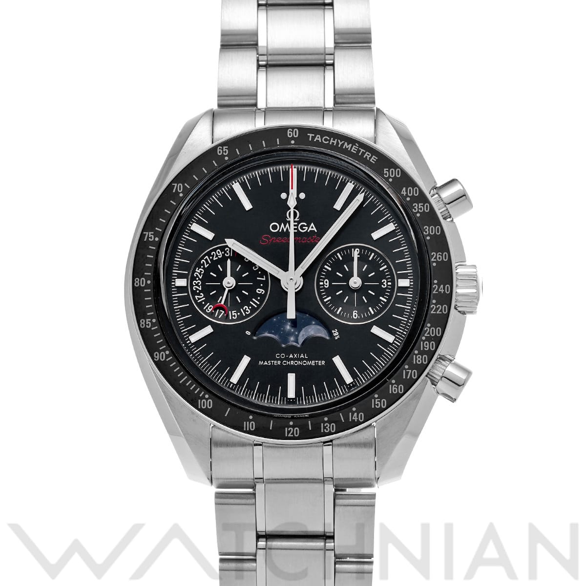 オメガ スピードマスター ムーンフェイズ コーアクシャル マスタークロノメーター 304.30.44.52.01.001 ブラック メンズ 時計 【中古】【wristwatch】