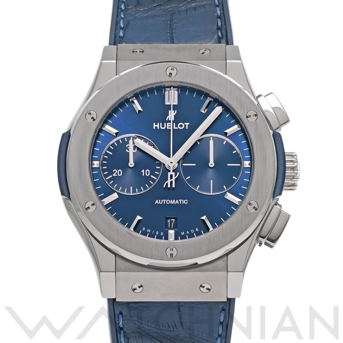 ウブロ クラシックフュージョン チタニウム クロノグラフ ブルー 521.NX.7170.LR ブルー メンズ 時計 【中古】【wristwatch】