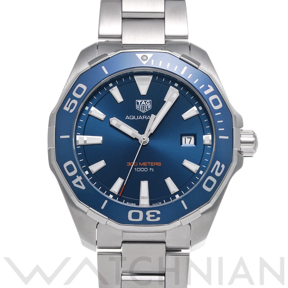 タグ ホイヤー アクアレーサー クォーツ WAY101C.BA0746 ブルー メンズ 時計 【中古】【wristwatch】