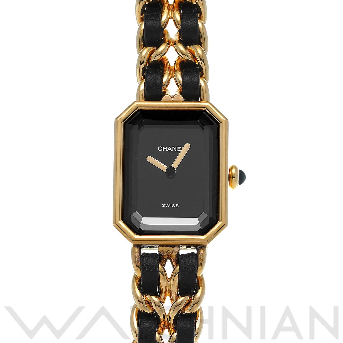 シャネル プルミエール M H0001 ブラック レディース 時計 【中古】【wristwatch】