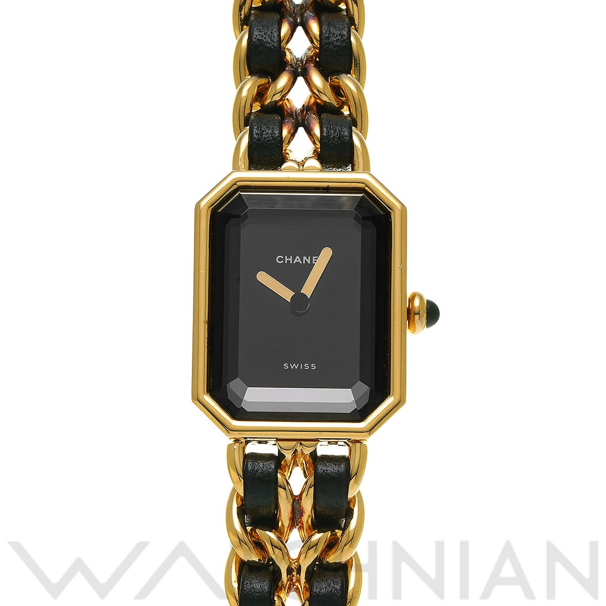 シャネル プルミエール M H0001 ブラック レディース 時計 【中古】【wristwatch】