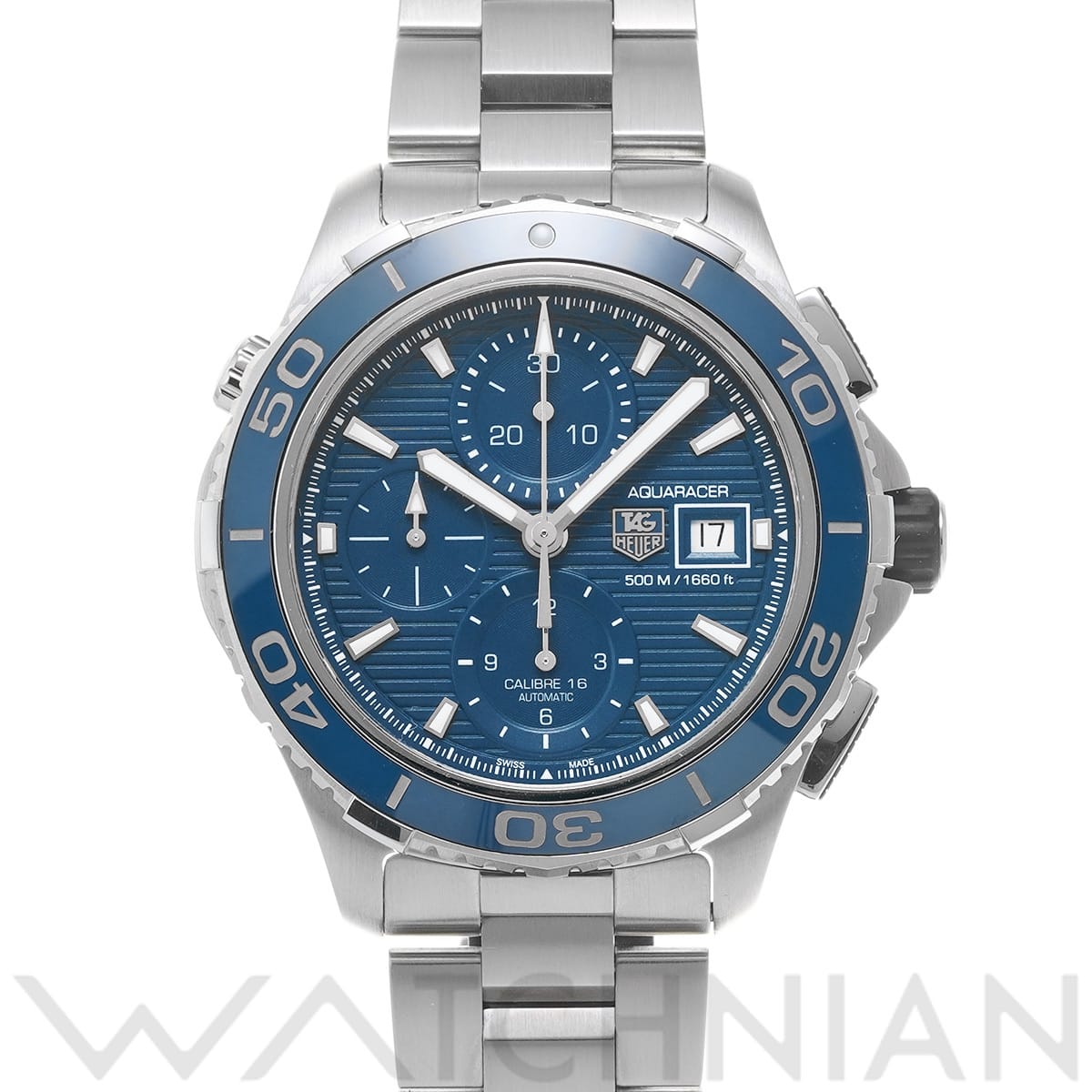 タグ ホイヤー アクアレーサー キャリバー16 クロノグラフ CAK2112.BA0833 ブルー メンズ 時計 【中古】【wristwatch】