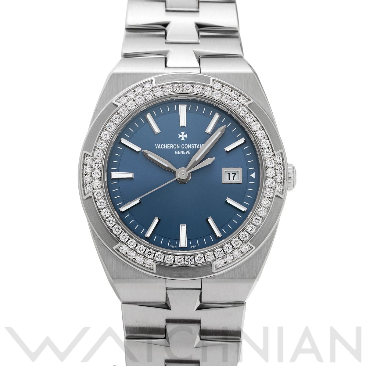 ヴァシュロン コンスタンタン オーバーシーズ クォーツ 1205V/100A-B590 デニムブルー レディース 時計 【中古】【wristwatch】