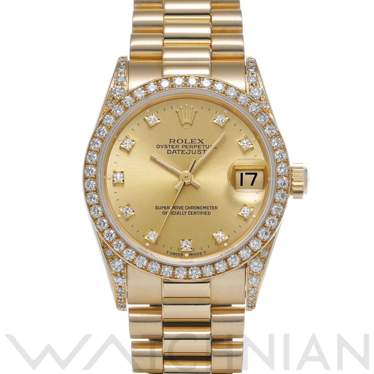 ロレックス デイトジャスト 68158G シャンパン/ダイヤモンド ユニセックス 時計 【中古】【wristwatch】