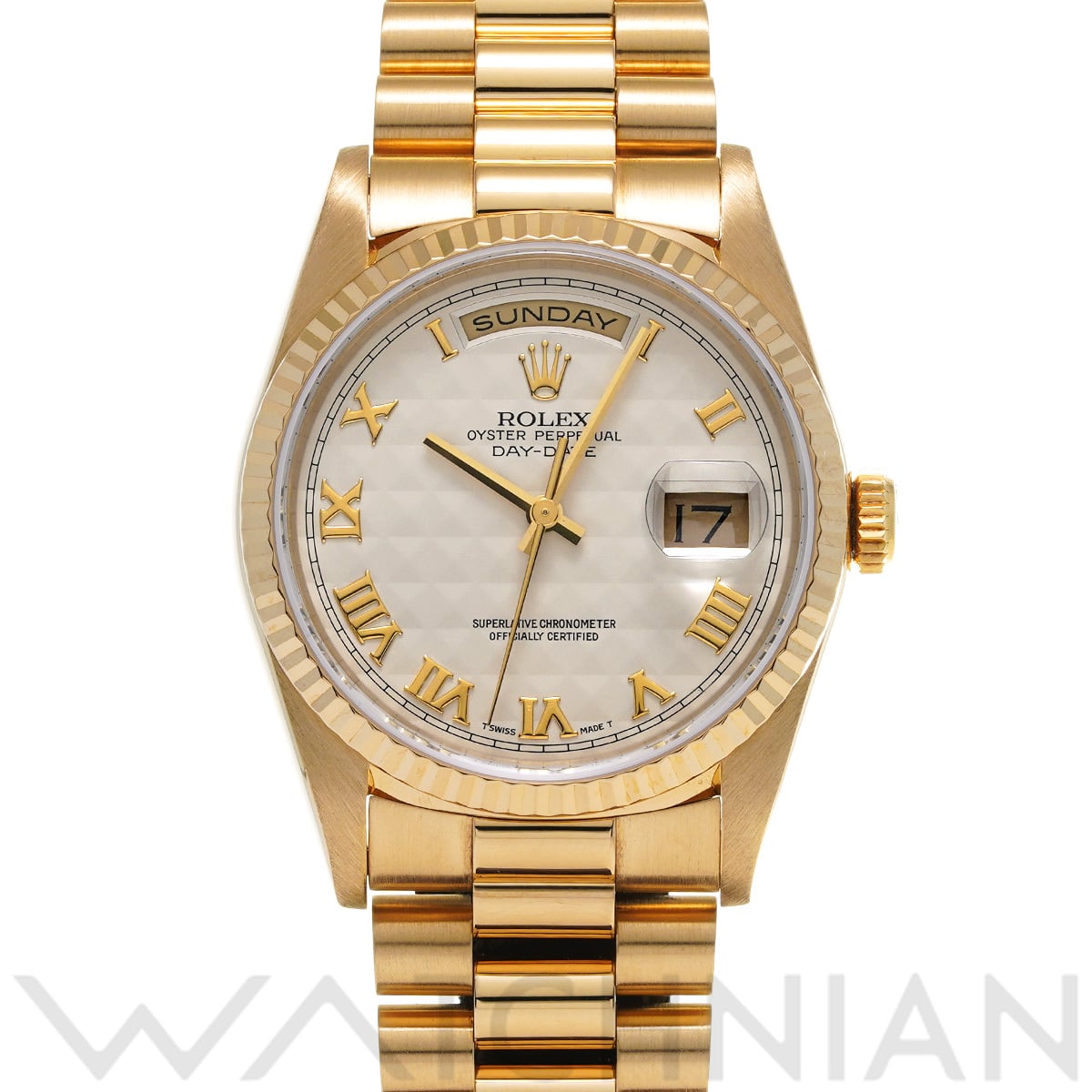 ロレックス デイデイト 18238 アイボリーピラミッド メンズ 時計 【中古】【wristwatch】