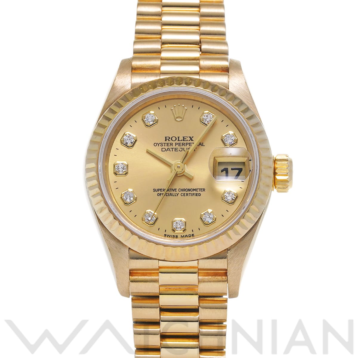 ロレックス レディ デイトジャスト 26 79178G シャンパン/ダイヤモンド レディース 時計 【中古】【wristwatch】