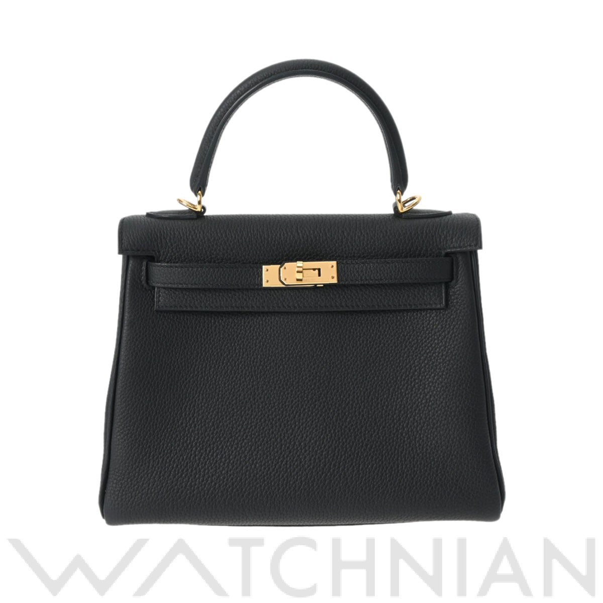 エルメス ケリー 25 内縫い ブラック/ゴールド金具 トゴ レディース バッグ 【未使用】【bag】