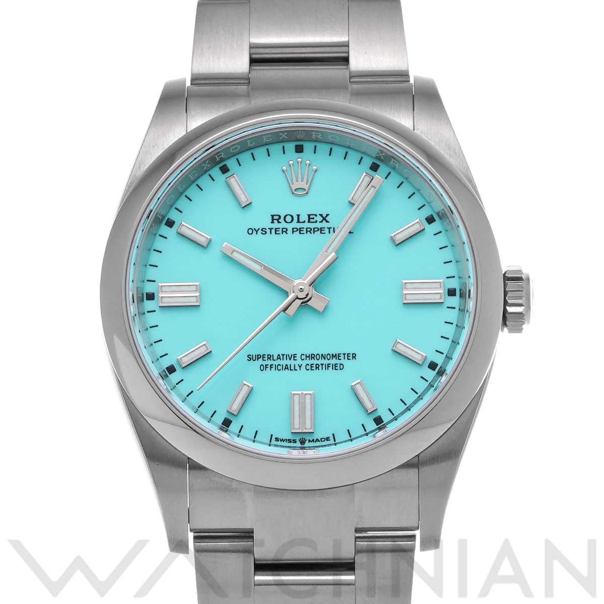 ロレックス オイスターパーペチュアル 36 126000 ターコイズブルー メンズ 時計 【中古】【wristwatch】