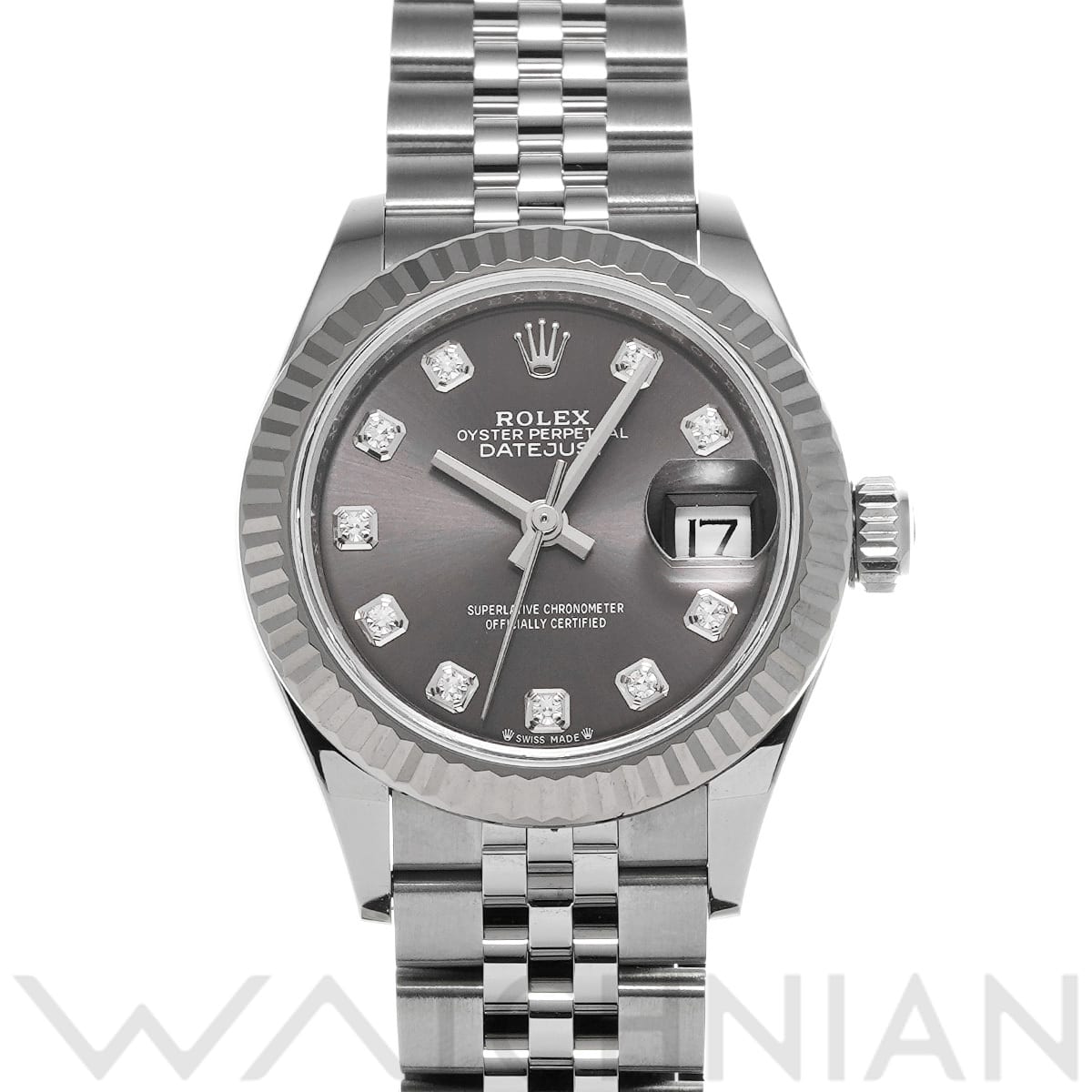 ロレックス レディ デイトジャスト 28 279174G ダークグレー/ダイヤモンド レディース 時計 【中古】【wristwatch】