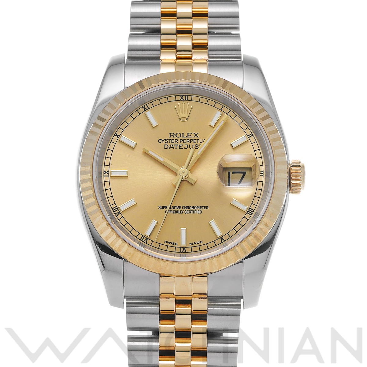 ロレックス デイトジャスト 36 116233 シャンパン メンズ 時計 【中古】【wristwatch】