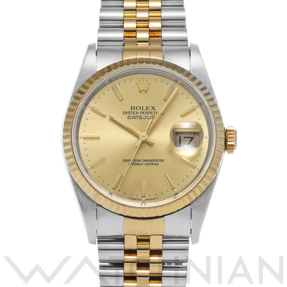 ロレックス デイトジャスト 16233 シャンパン メンズ 時計 【中古】【wristwatch】