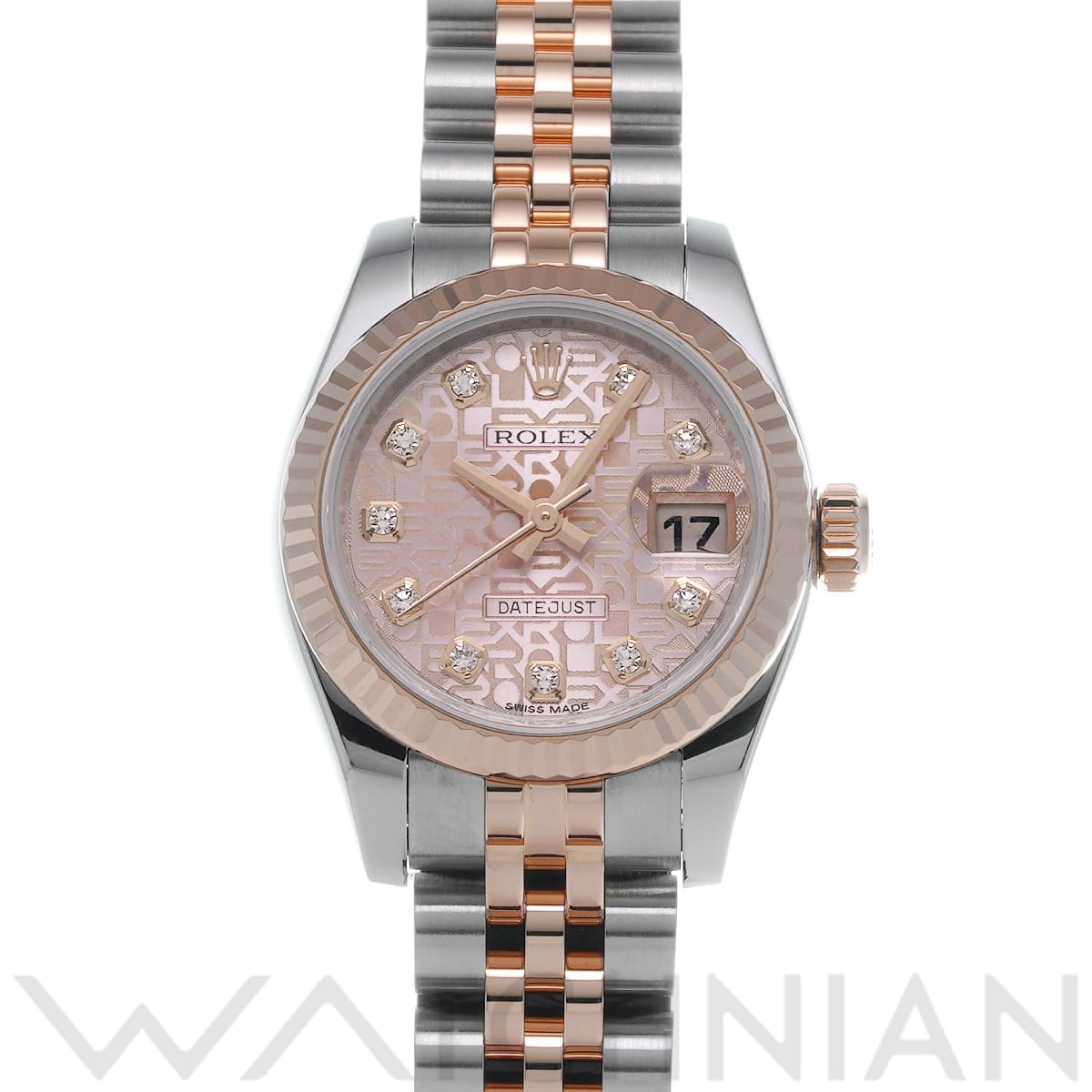 ロレックス デイトジャスト 26 179171G ピンクコンピュータ/ダイヤモンド レディース 時計 【中古】【wristwatch】