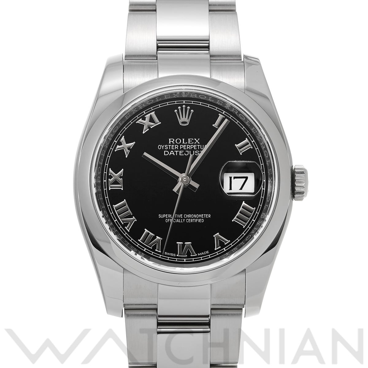 ロレックス デイトジャスト 36 116200 ブラック メンズ 時計 【中古】【wristwatch】