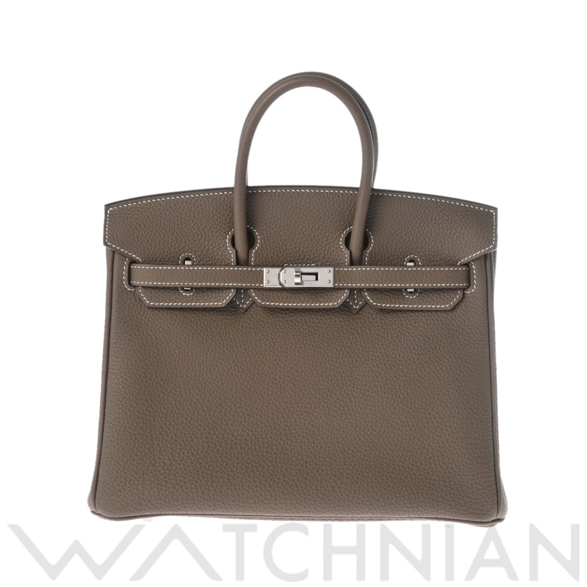 エルメス バーキン 25 エトゥープ/パラジウム金具 トゴ レディース バッグ 【中古】【bag】