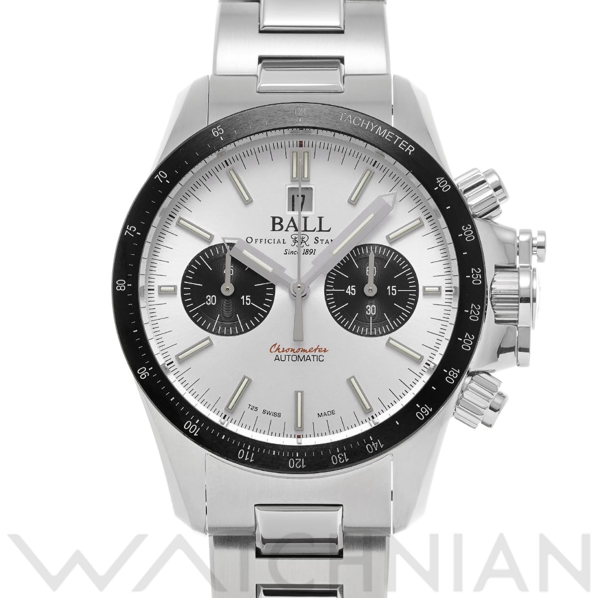 ボールウォッチ エンジニア ハイドロカーボン  レーサー クロノグラフ CM2198C-S1CJ-SL シルバー/ブラック メンズ 時計 【中古】【wristwatch】