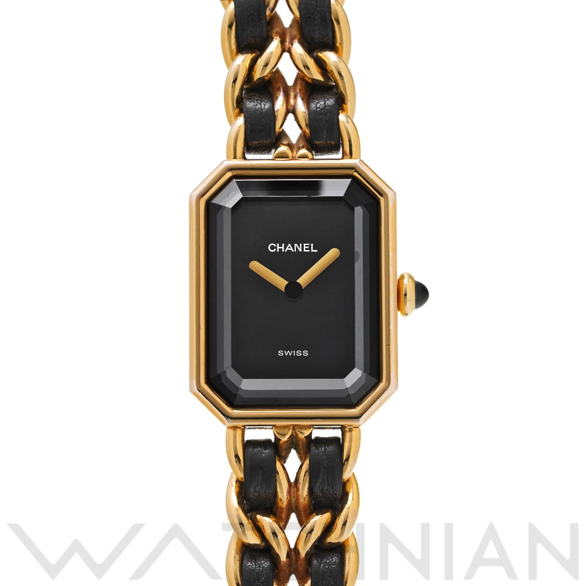 シャネル プルミエール L H0001 ブラック レディース 時計 【中古】【wristwatch】
