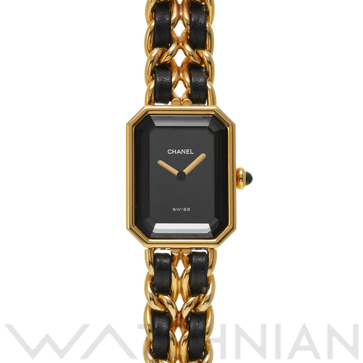 シャネル プルミエール M H0001 ブラック レディース 時計 【中古】【wristwatch】