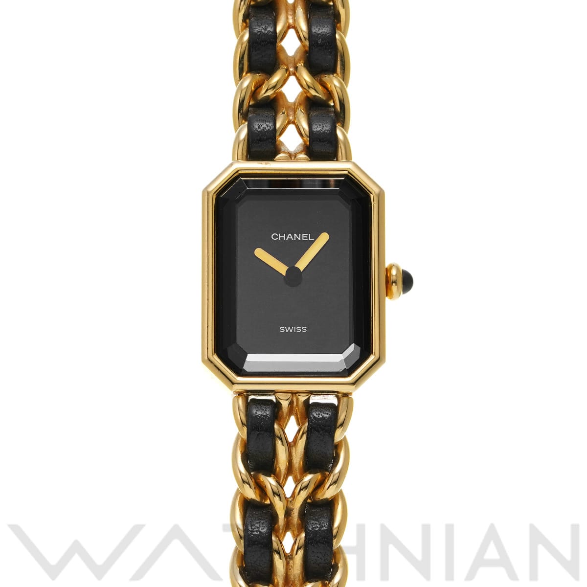 シャネル プルミエール M H0001 ブラック レディース 時計 【中古】【wristwatch】