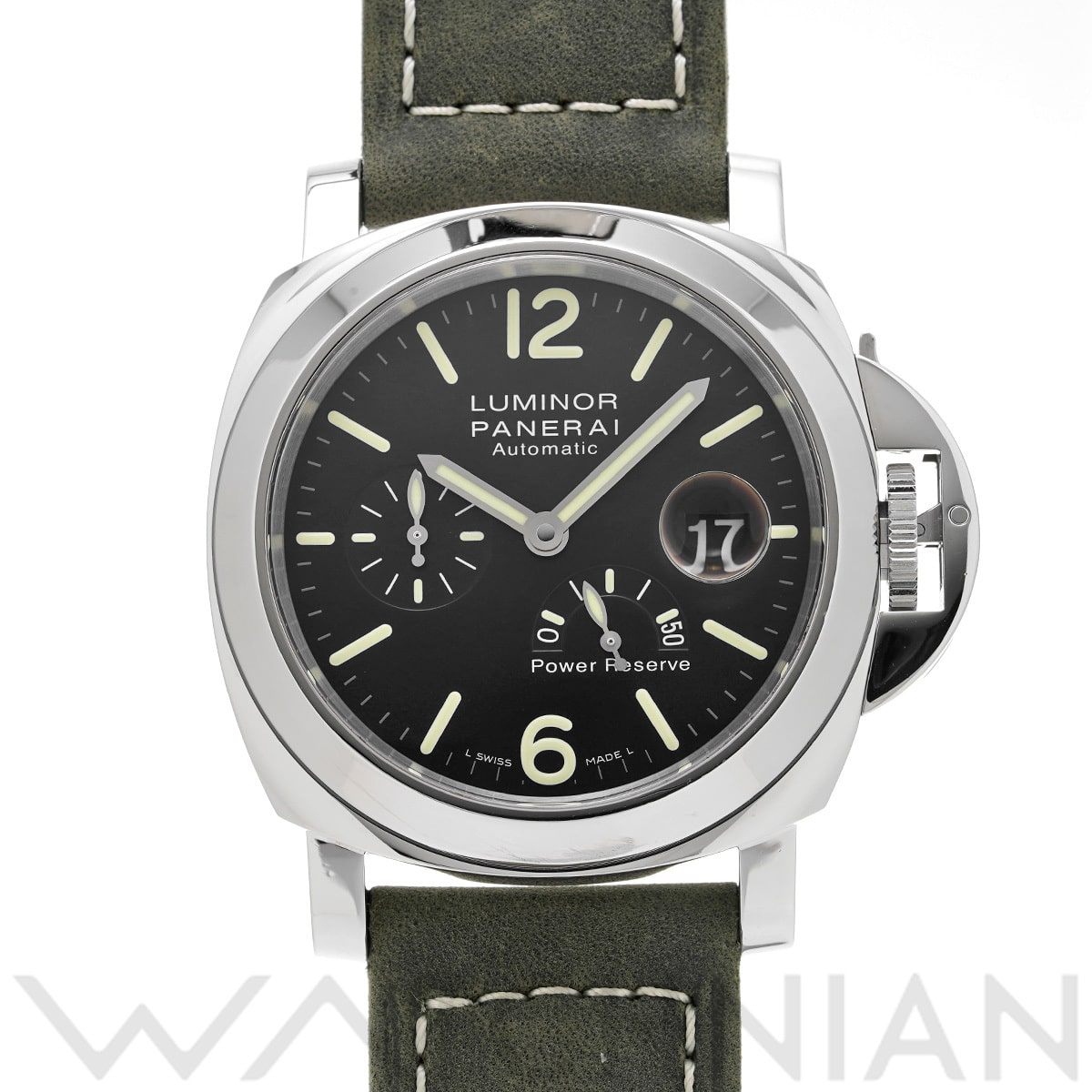 パネライ ルミノール パワーリザーブ アッチャイオ PAM01090 ブラック メンズ 時計 【中古】【wristwatch】