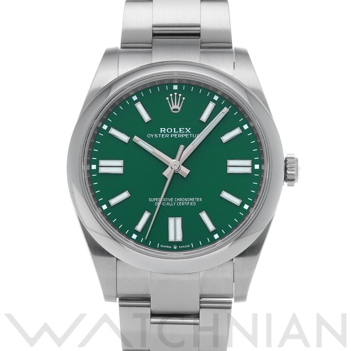 ロレックス オイスターパーペチュアル 41 124300 グリーン メンズ 時計 【中古】【wristwatch】